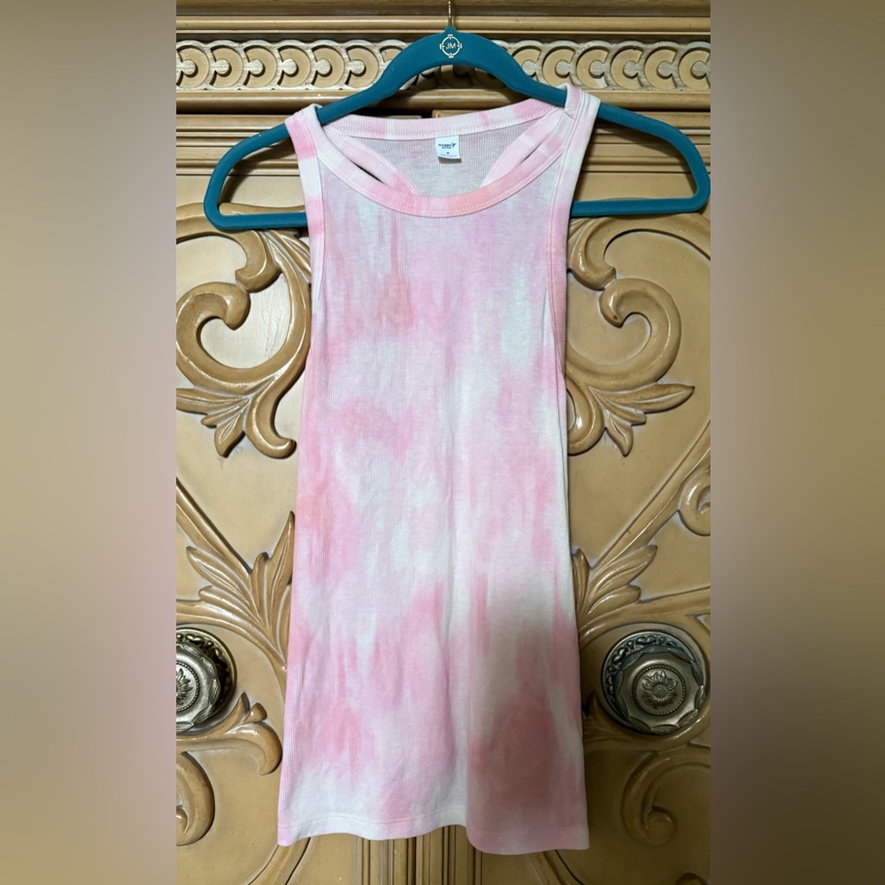 Tank Top by Old Navy Pink Ribbed & Soft sz M great condition tye dye